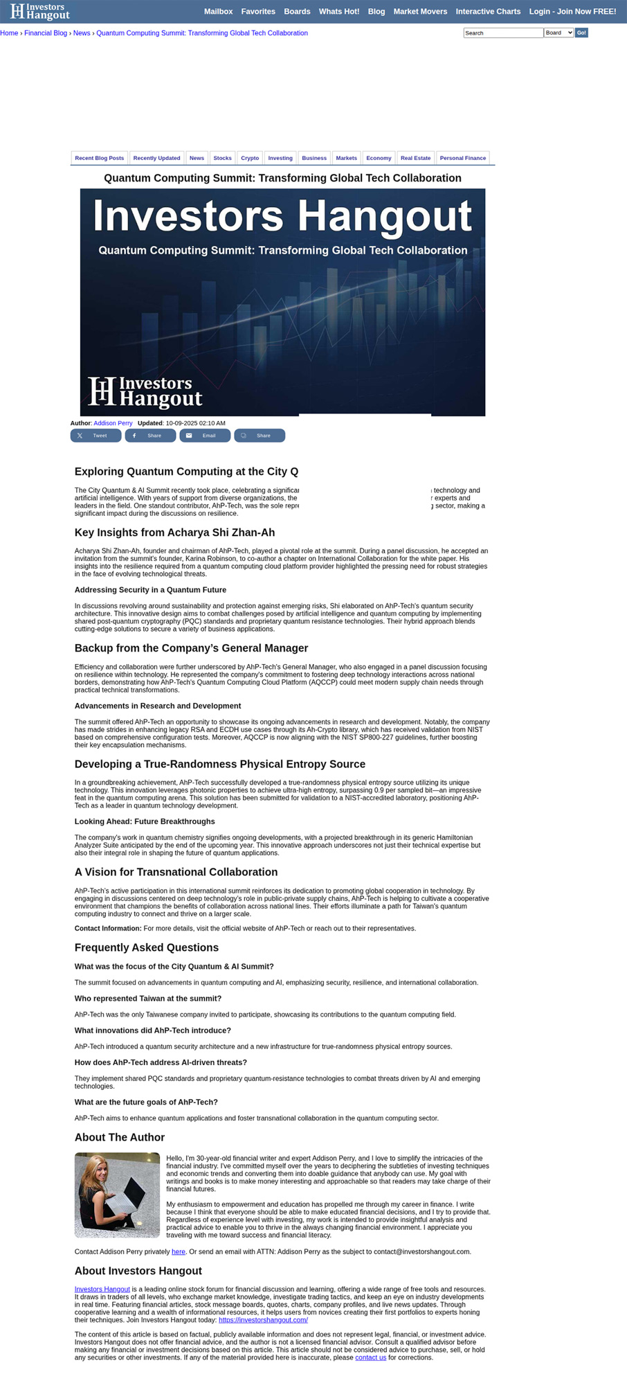 Quantum Computing Summit: Transforming Global Tech Collaboration