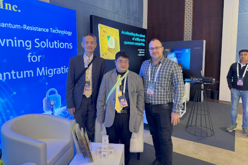 Mr. Guy Sella, Quantum Application Architect at Classiq, visits AhP-Tech's Booth.