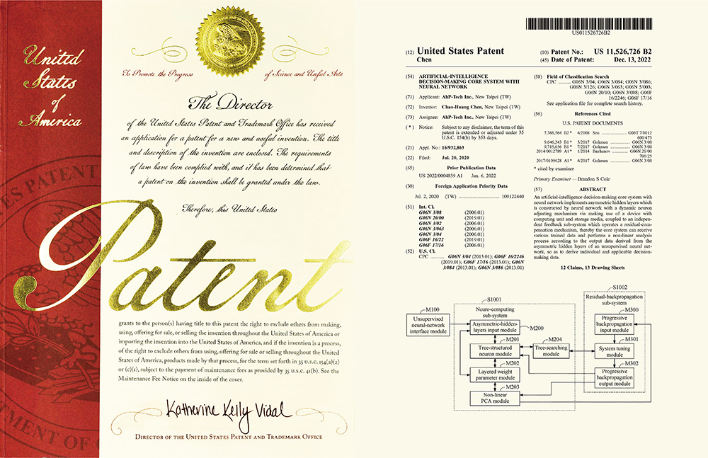 AhP-Tech TW PAT. US 11,526,726 B2 QUANTUM COMPUTING-THREAT-RESISTANT METHOD AND SYSTEM FOR USE ON CRYPTOGRAPHY KEY EXCHANGING PROCESSES